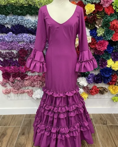 LBF Traje de flamenca Lila. Talla 46