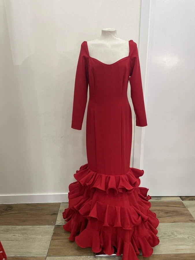LBF Traje de flamenca Jamonero rojo. Talla 44
