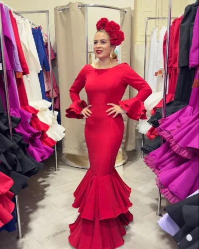 LBF Traje de flamenca espalda al aire. Talla 36, 38 y 40 varios colores