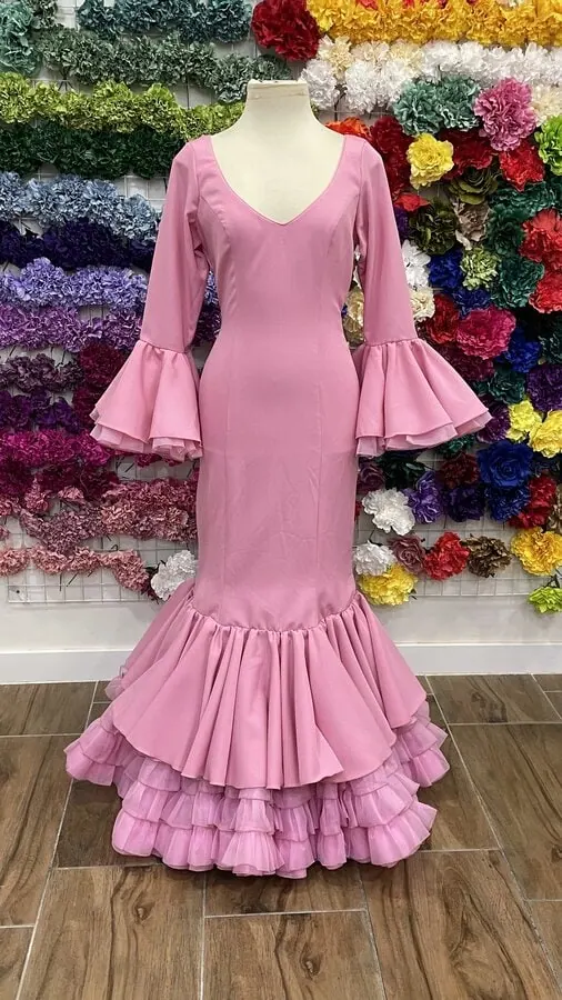 LBF Traje flamenca clavel Talla 34 a 44 varios colores