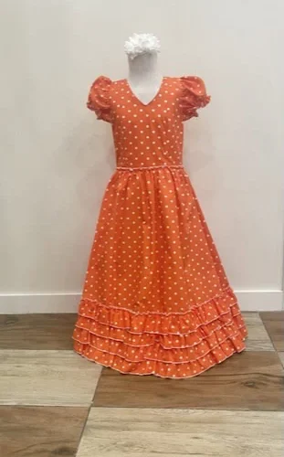 LBF Traje de flamenca Lola Popelín. Talla 2,4,6 y 10