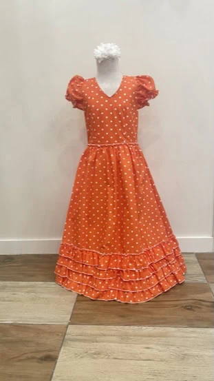 LBF Traje de flamenca Lola Popelín. Talla 2,4,6,8, y 10
