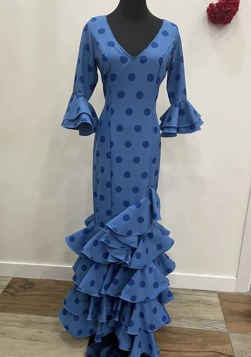 LBF Traje de flamenca Sevilla lunar strech . Talla 40