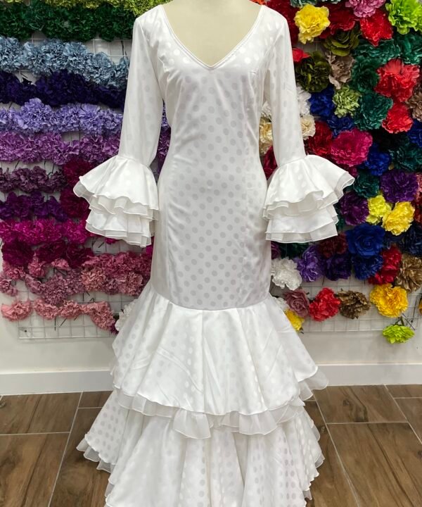 LBF Traje de flamenca Pétalo Jacquar. Talla 46