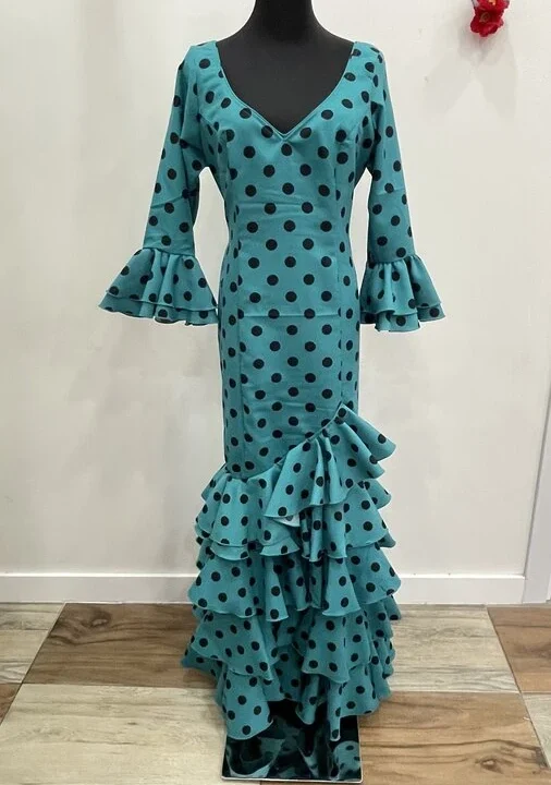 LBF Traje de flamenca Sevilla lunar. Talla 48