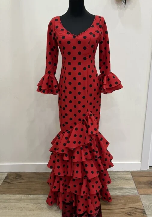 LBF Traje de flamenca Sevilla lunar. Talla 34