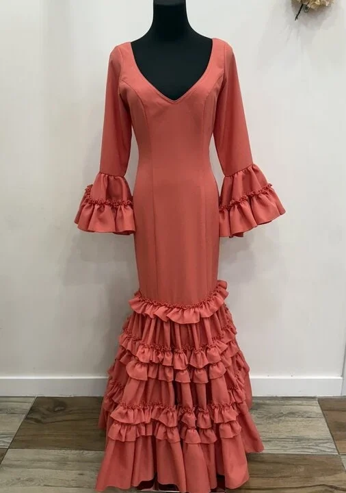 LBF Traje de flamenca Lila Strech. Talla 36