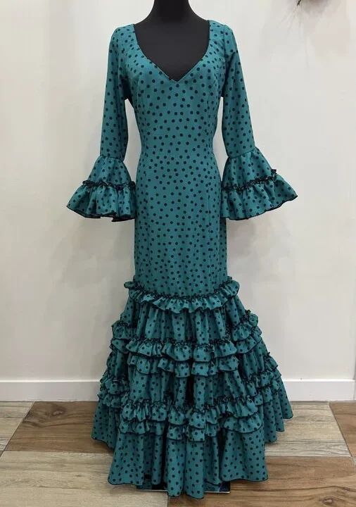 LBF Traje de flamenca Lila Strech. Talla 46