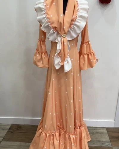 LBF Traje de flamenca Rociana Lycra Bioelástica. Talla 38, 42, 44 y 46