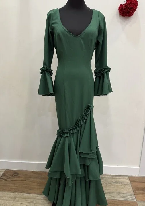 LBF Traje de Flamenca Carmín strech. Talla 40