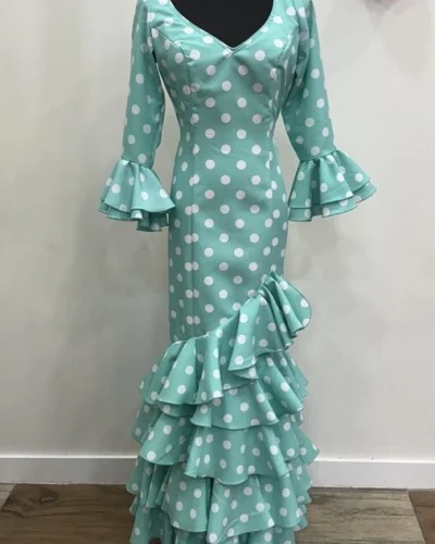 LBF Traje de flamenca Sevilla lunar. Talla 40