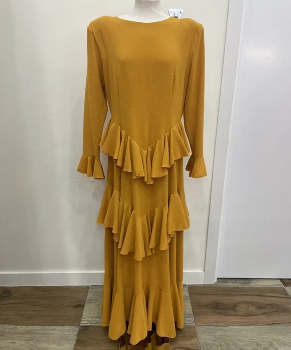 LBF Traje de Flamenca Volantes gasa. Talla 42