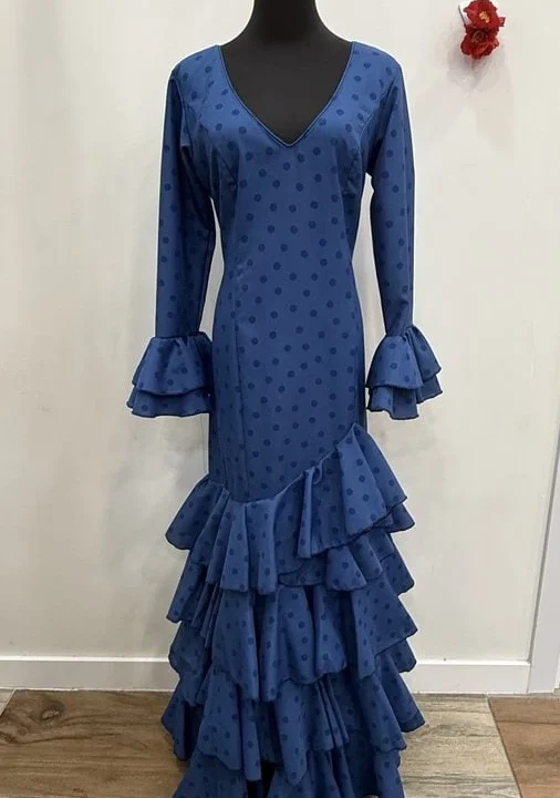LBF Traje de flamenca Patio lunar. Talla 46
