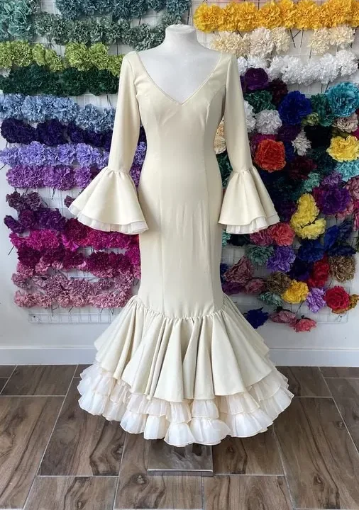 LBF LBF Traje flamenca Clavel lycra Bioelastica. Talla 36