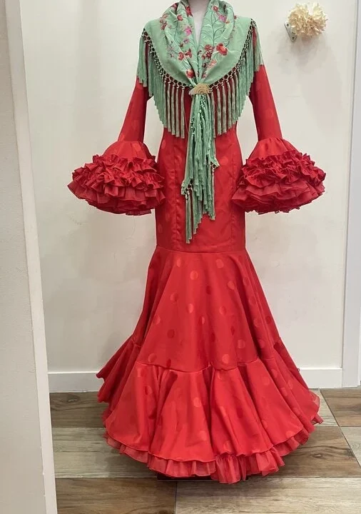LBF LBF Traje flamenca Luna vuelo. Talla 42