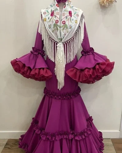 LBF Traje de flamenca Rocío Lycra bioelastica. Talla 34,38 y 44