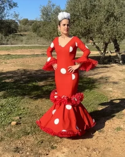 LBF Traje de flamenca Lycra Bioelastica. Talla 46