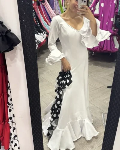 LBF Traje de flamenca bata lycra bioelastica. Talla 38