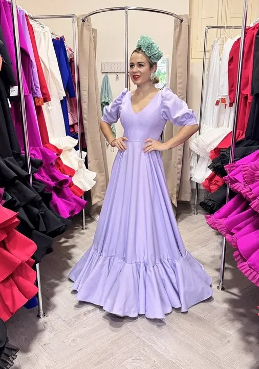 LBF Traje de flamenca Farolillo clásico. Talla 42