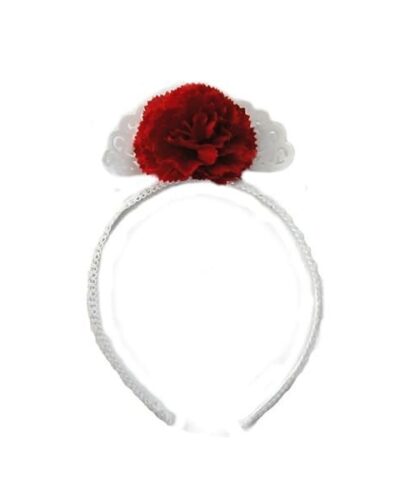 Diadema con clavel y abanico para bebe. Varios colores disponibles