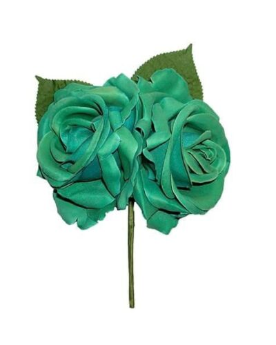 Ramillete dos rosas maxi verde agua