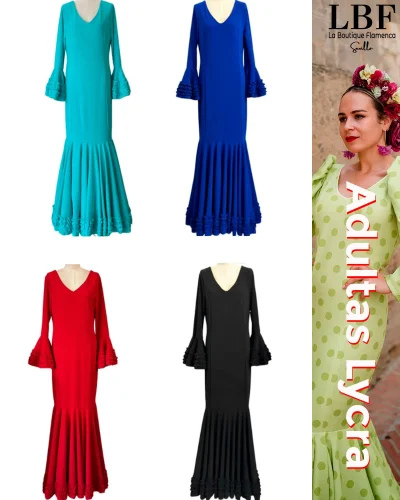 LBF Traje de flamenca Lycra. Tallas XXXL