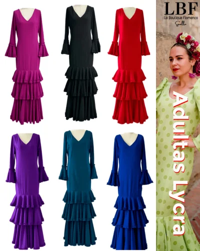LBF Traje de flamenca Lycra. Tallas XXXL