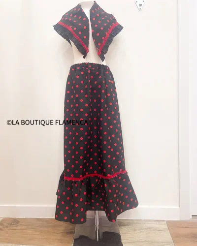 LBF Conjunto de falda y pico de flamenca. Talla única