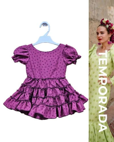 LBF Traje de flamenca Córdoba niña. Tallas 0-6 varios colores