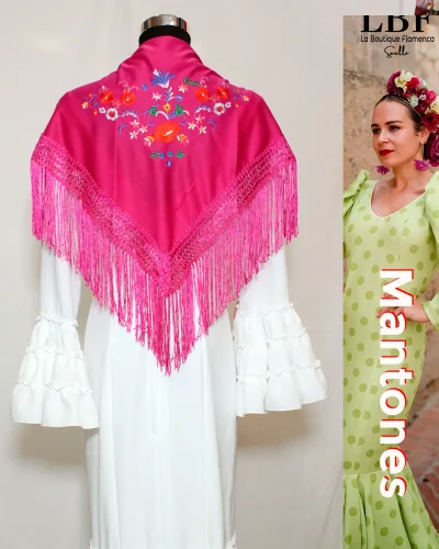 LBF Mantones flamenca buganvilla flores de colores