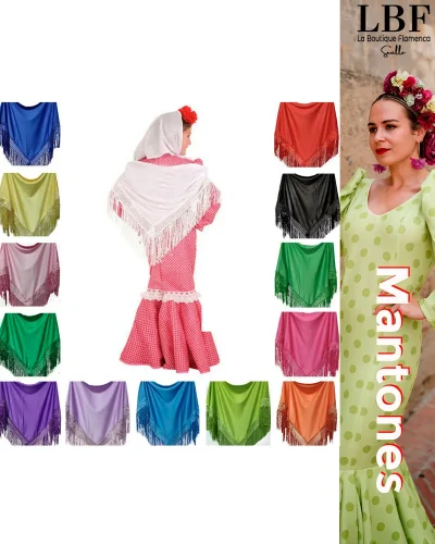 Mantón económico de flamenca para niñas