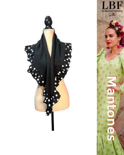 pico flamenco industrial negro con lunares