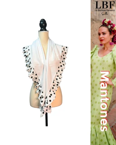 pico flamenco blanco con lunares