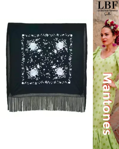 LBF Mantones de máquina cuadrado 1,50x1,50