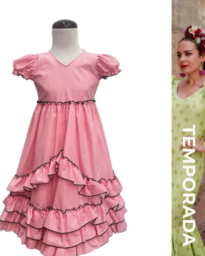 LBF Traje de flamenca bata popelín Lola. Tallas 6