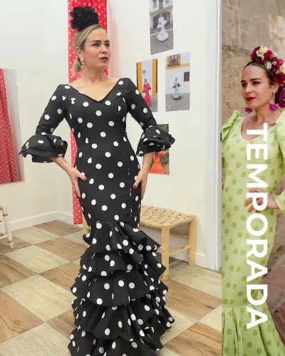 LBF Traje de flamenca Sevilla lunar. Tallas 34 Y 36