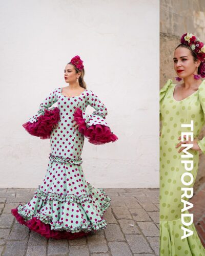 LBF Traje de flamenca POR ENCARGO Rocío Flocado. Tallas 34-48