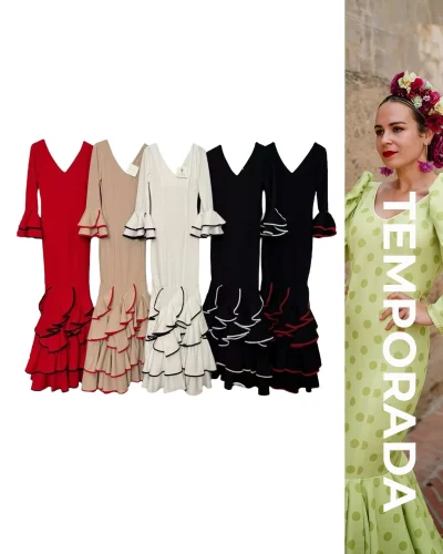 LBF Traje de flamenca Canales. Talla xs-xxl