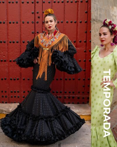 LBF Traje de flamenca POR ENCARGO Rocío satén. Tallas 34-46