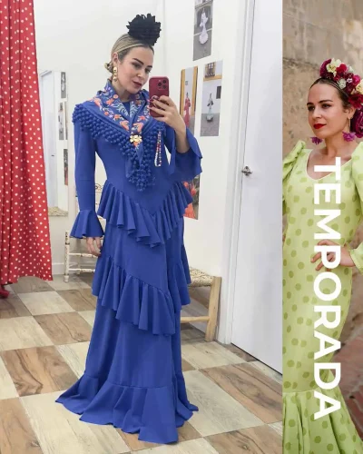 LBF Traje de flamenca volantes. Tallas xs a xxl