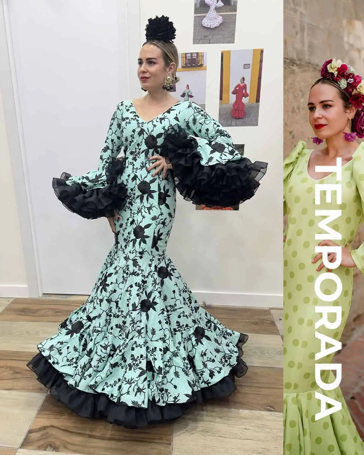 LBF Traje de flamenca Carmen bordado. Talla 38