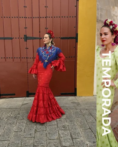 LBF Traje de flamenca Lupita Jacquar. Tallas 34 a 48 varios colores