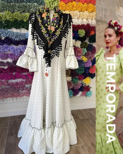 LBF Traje de flamenca Rociana. Tallas 34 a 46 varios colores