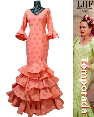 LBF Traje de flamenca strech Sevilla lunar. Tallas 38