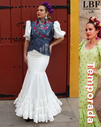 LBF Traje de flamenca Lycra Bioleástica Loto. Varias colores y tallas 34-46