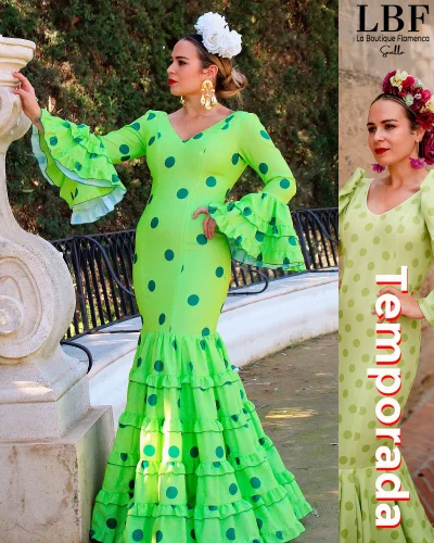 LBF Traje de flamenca strech Dalia. Varias colores y tallas 38 y 40