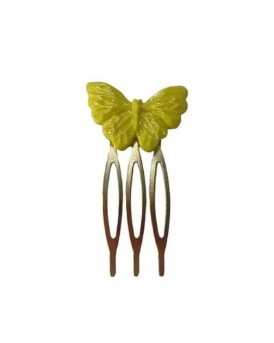 Peine de mariposa amarillo