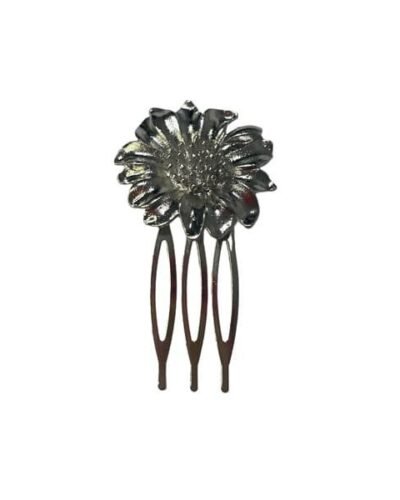 Peine de margarita plateado