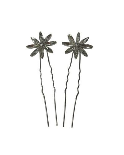 Peine de margaritas en piedra plateado