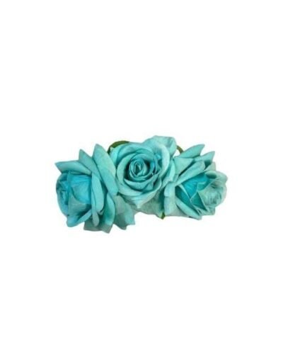 Ramillete de rosas verde agua de terciopelo